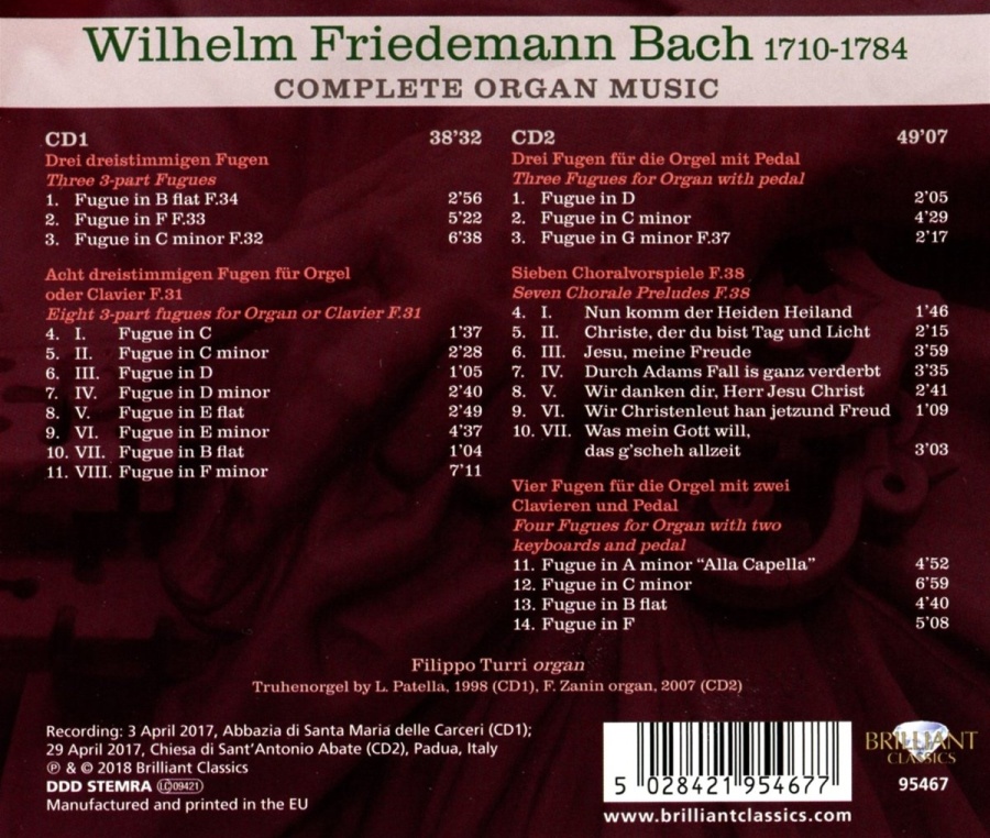 W.F. Bach: Complete Organ Music - slide-1