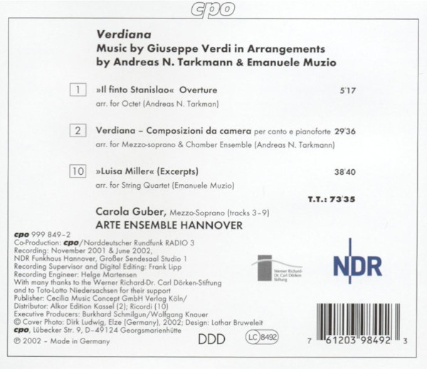 VERIDIANA - VERDI IN ARRANGEMENTS - slide-1