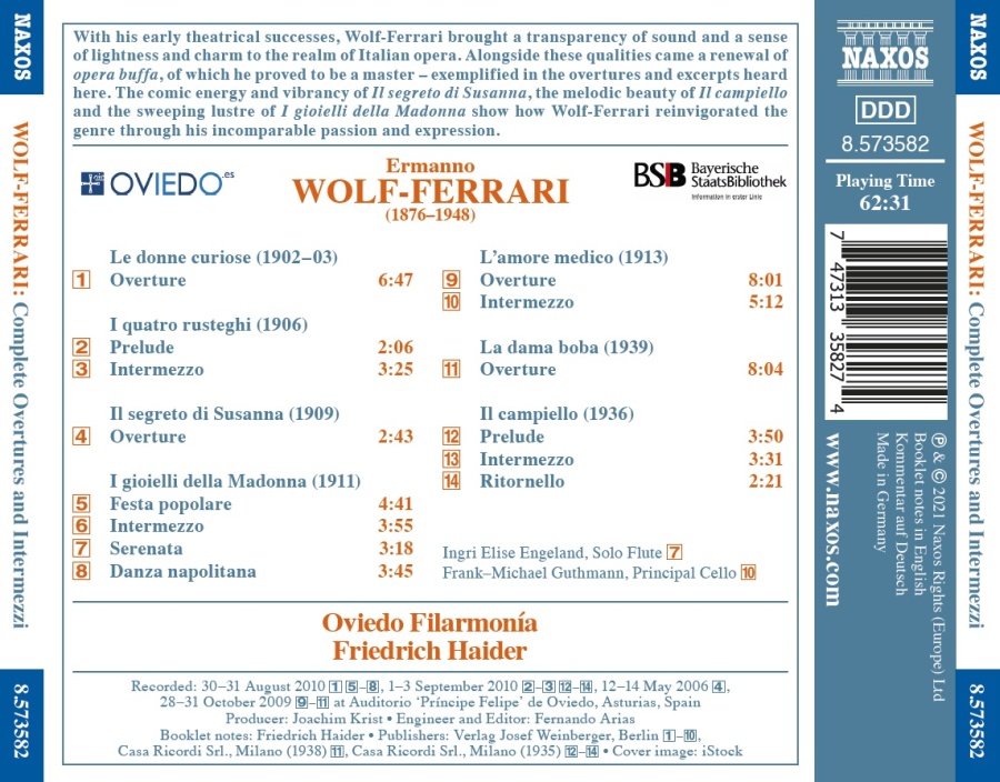 Wolf-Ferrari: Complete Overtures & Intermezzi - slide-1