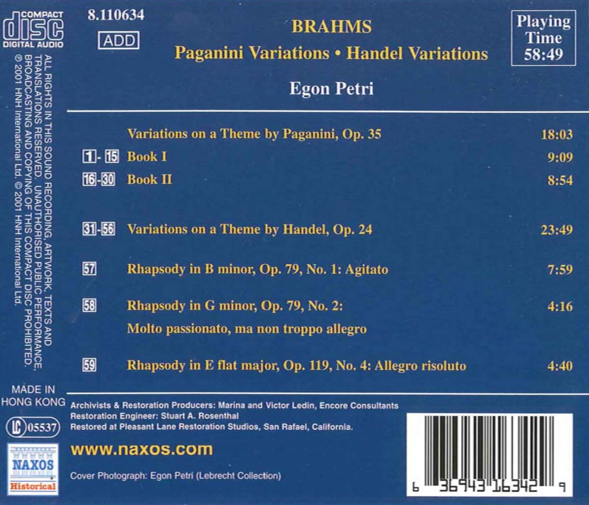 Brahms: Paganini and Handel Variations - slide-1
