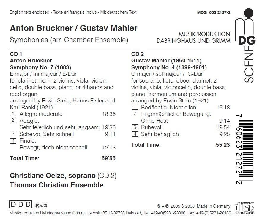 Bruckner: Symphony No. 7; Mahler: Symphony No. 4 - slide-1