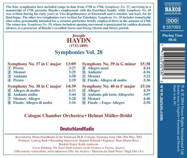 HAYDN: Symphonies nos. 37 - 40 - slide-1