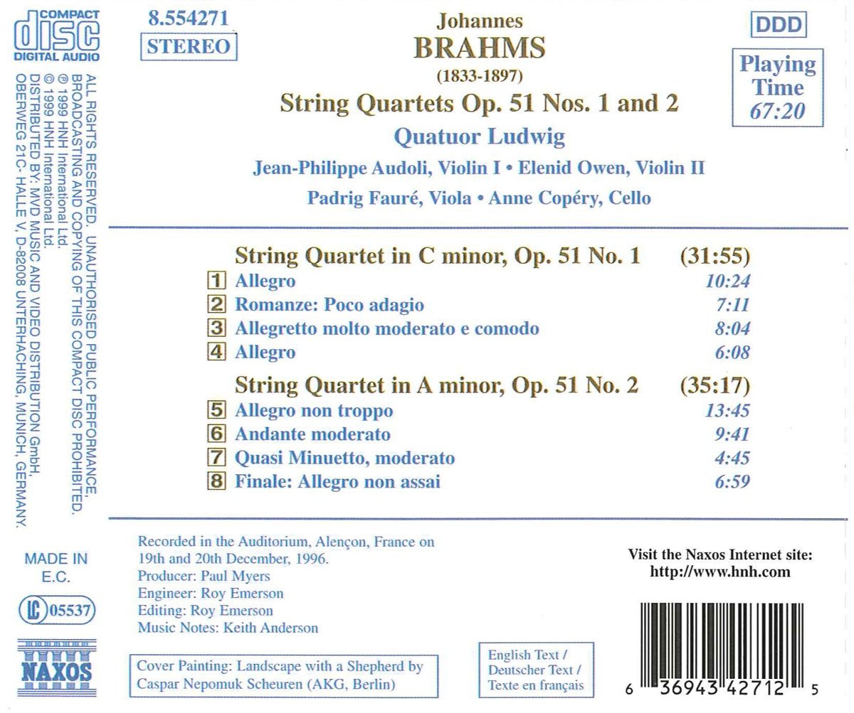 BRAHMS: String Quartets op.51 - slide-1