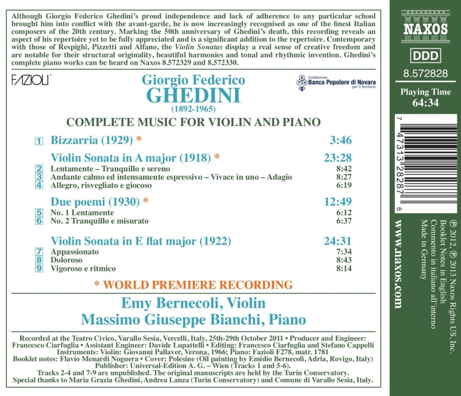 Ghedini: Complete works for violin and piano - slide-1