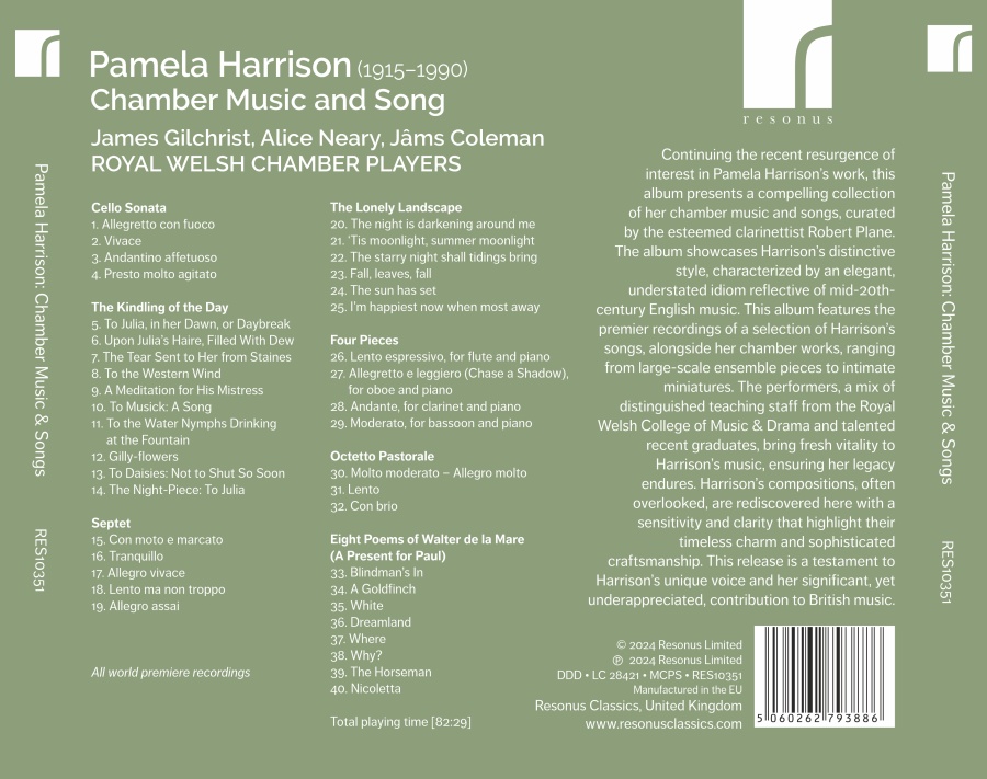 Lonely Landscape - Chamber Music and Song by Pamela Harrison - slide-1