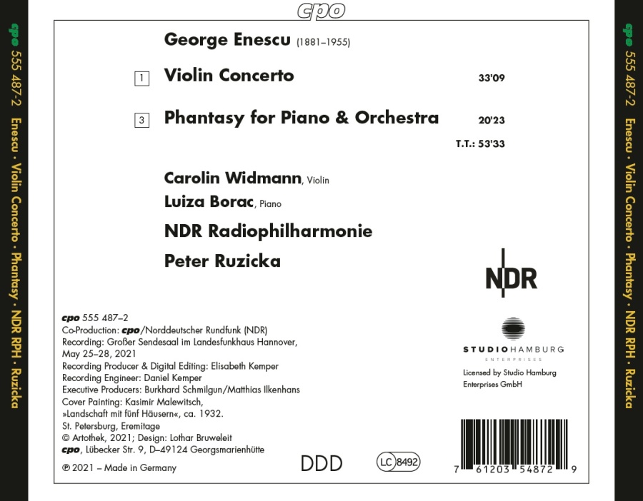 Enescu: Violin Concerto; Phantasy for Piano & Orchestra - slide-1