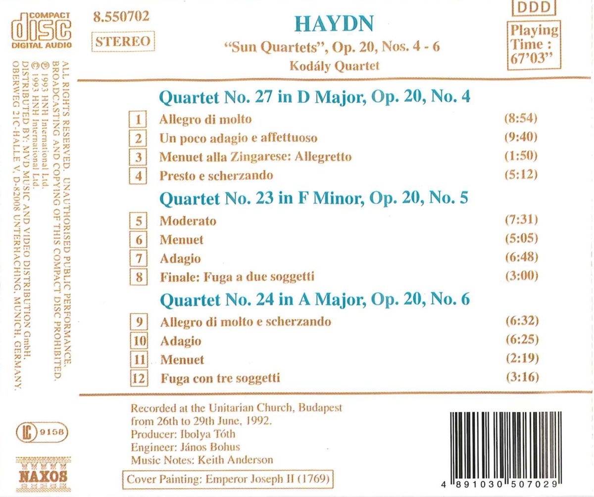 HAYDN: String Quartet op. 20, nos. 4 - 6 - slide-1