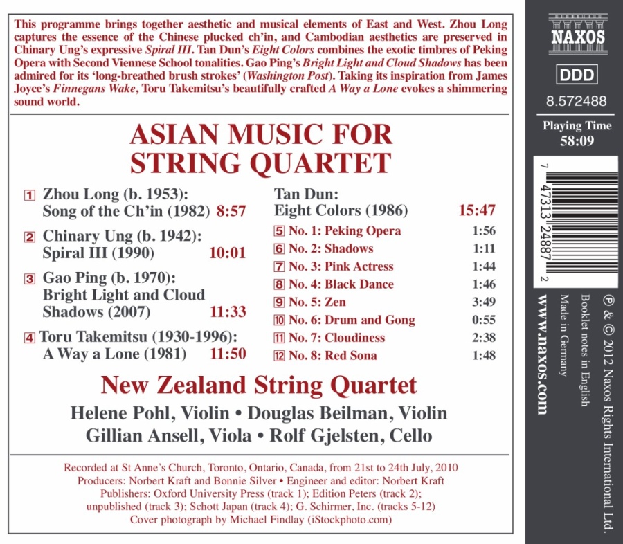 Asian Music for String Quartet - Tan Dun, Toru Takemitsu, Gao Ping, Chinary Ung - slide-1