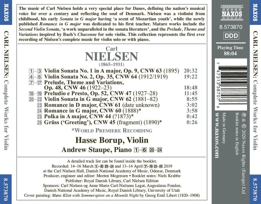 Nielsen: Complete Works for Violin Solo and Violin and Piano - slide-1