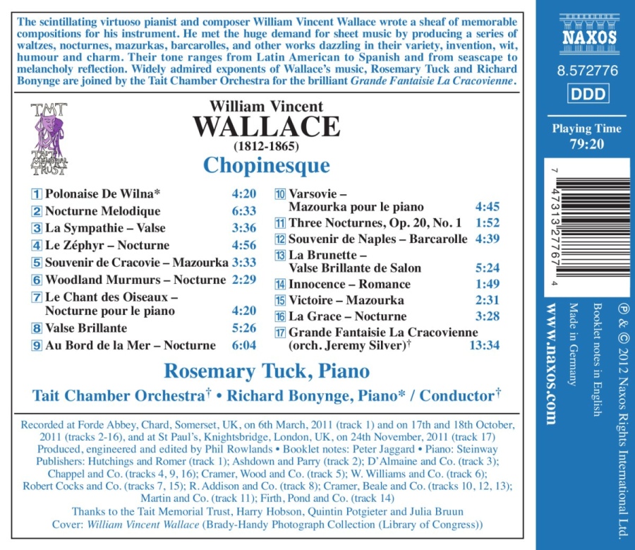 Wallace: Chopinesque - Polonaise De Wilna, Souvenir de Cracovie, Varsovie - Mazourka, Grande Fantaisie La Cracovienne - slide-1