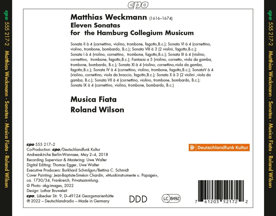 Weckmann: Eleven Sonatas for the Hamburg Collegium Musicum - slide-1