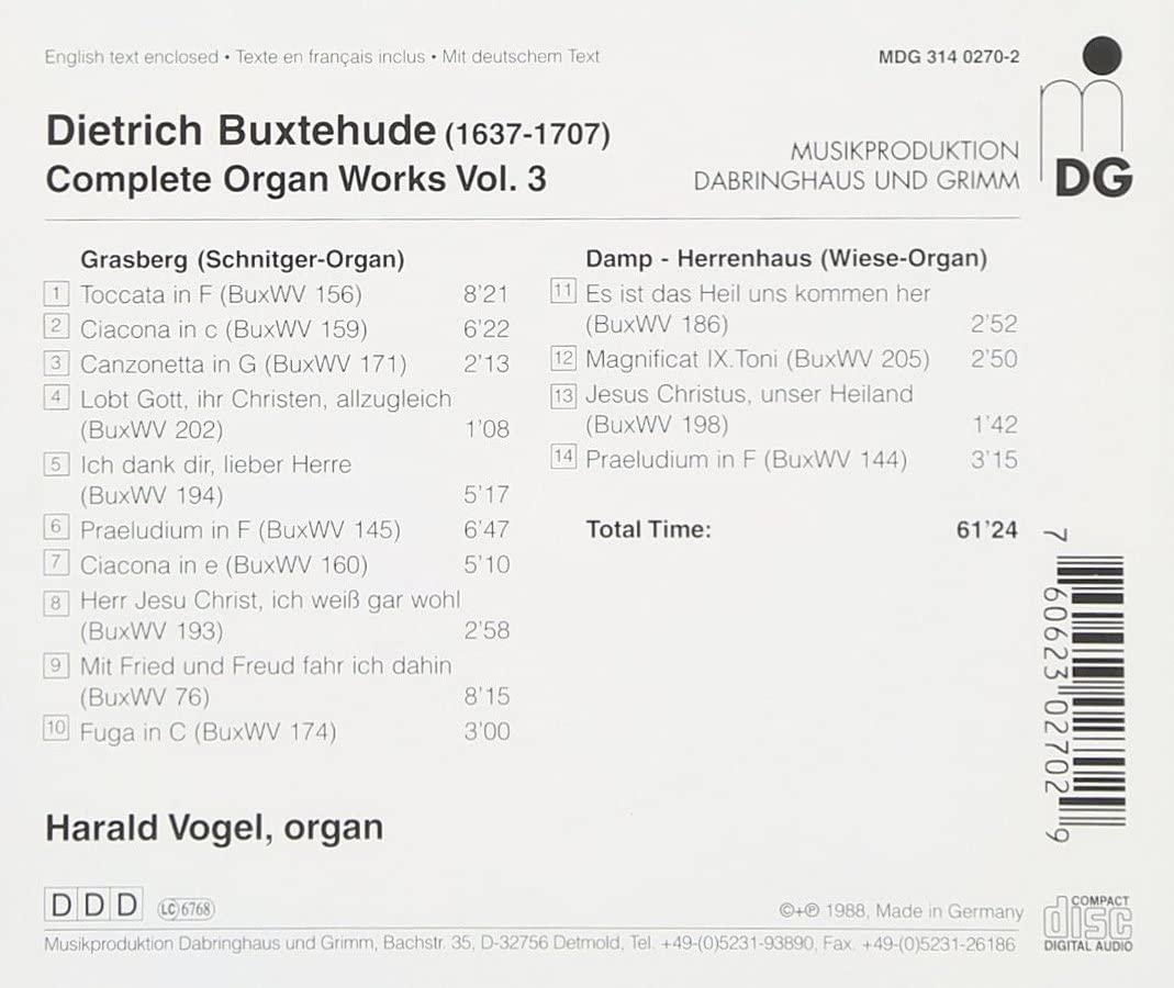 Buxtehude: Complete Organ Works vol. 3 - slide-1