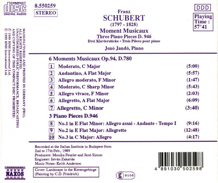 Schubert: 6 Moments Musicaux, D. 780, 3 Piano Pieces, D. 946 - slide-1