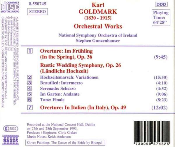 GOLDMARK: Rustic Wedding Symphony - slide-1