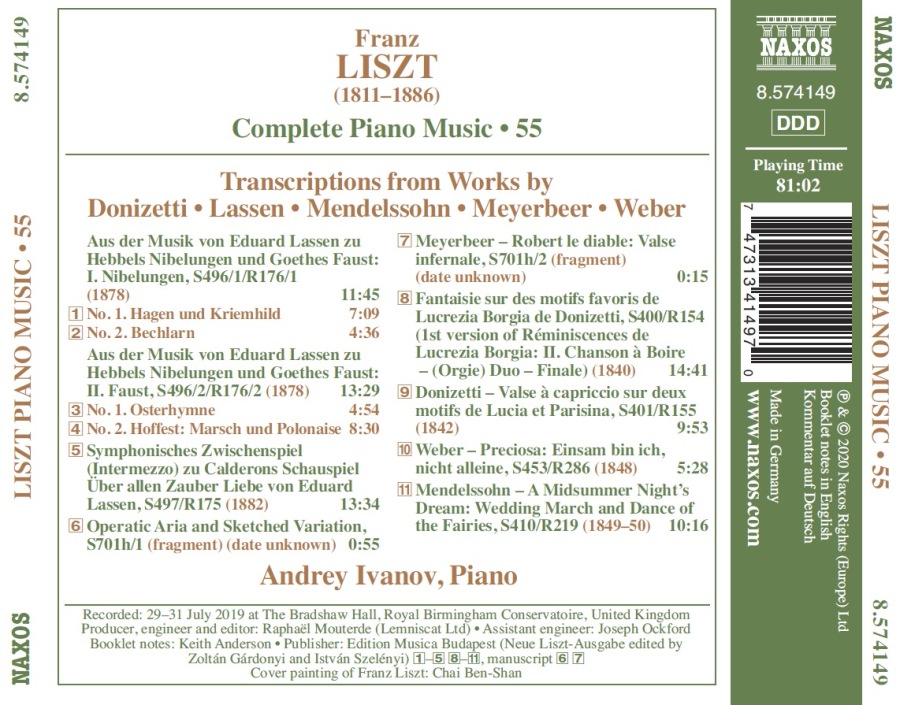 Liszt: Complete Piano Music Vol. 55 - Transcriptions - slide-1