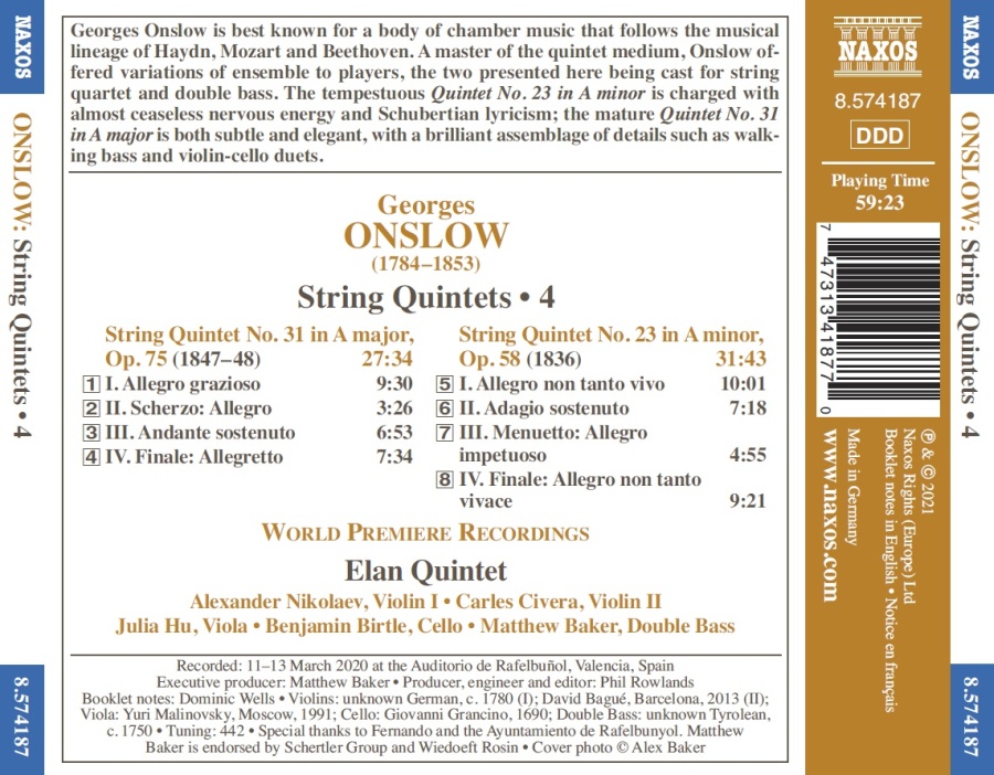 Onslow: String Quintets Vol. 4 - slide-1