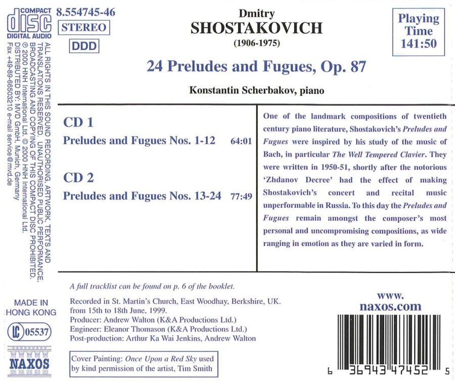 SHOSTAKOVICH: 24 Preludes and Fugues, Op. 87 - slide-1