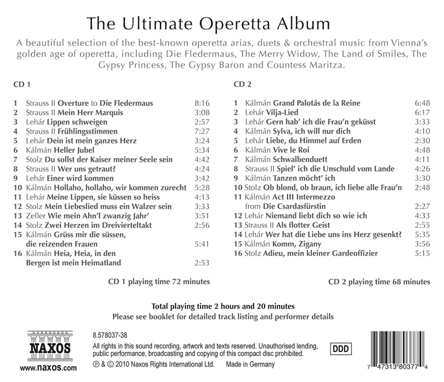 The Ultimate Operetta Album - wybór arii, duetów i fragm. orkiestrowych z najbardziej znanych wiedeńskich operetek (2 CD) - slide-1