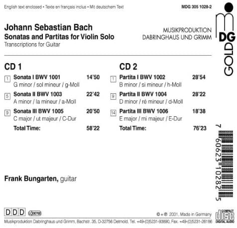 BACH: Sonatas and Partitas BWV 1001-1006 for guitar - slide-1