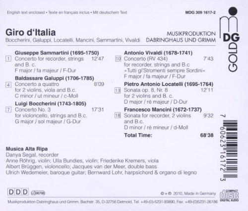 Giro d’Italia - Vivaldi, Galuppi, Boccherini, Mancini, Locatelli, Sammartini: koncerty i sonaty - slide-1