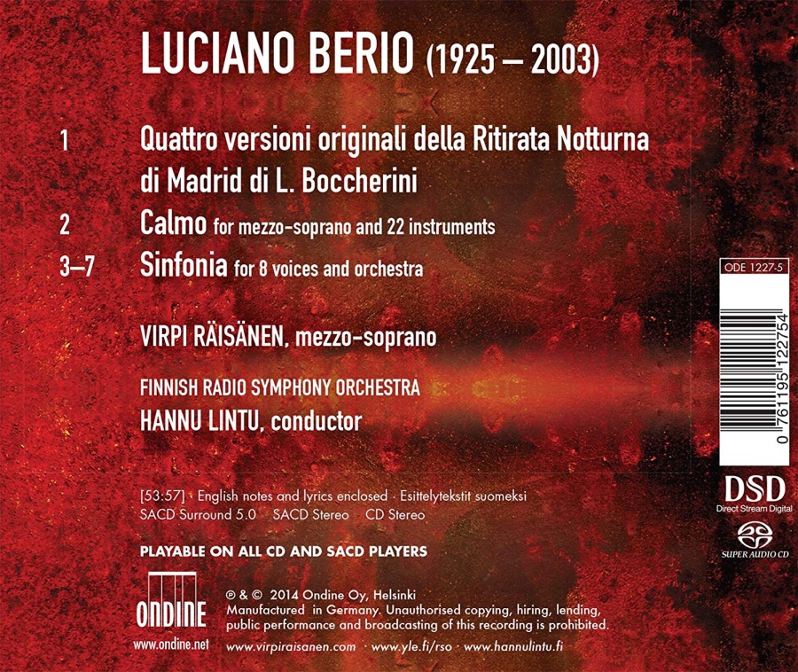 Berio: Sinfonia; Calmo; Ritirata Notturna di Madrid - slide-1