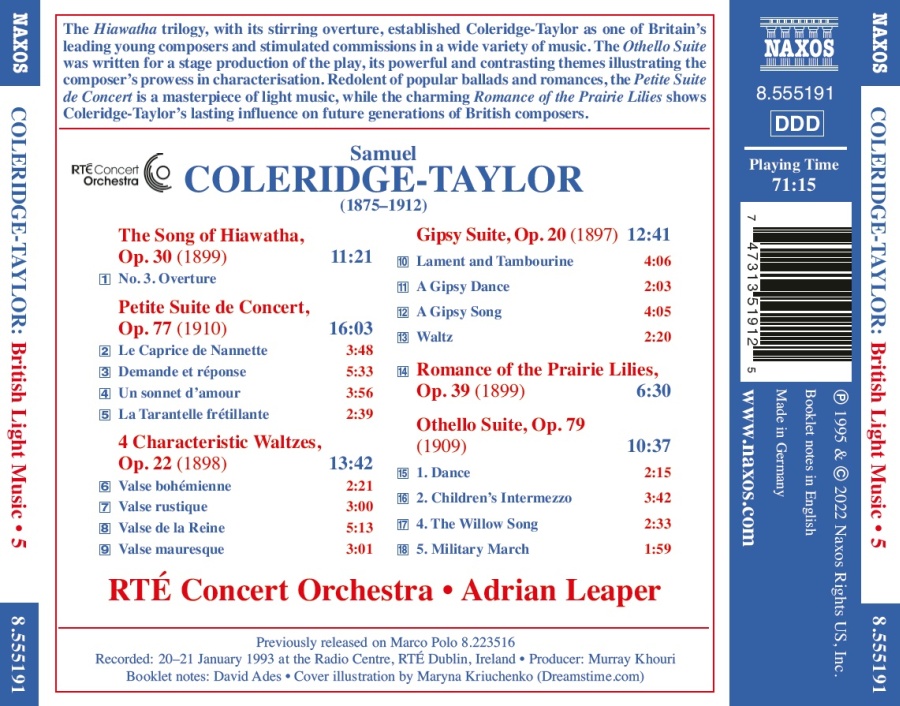 Coleridge-Taylor: Hiawatha Overture; Petite Suite - slide-1