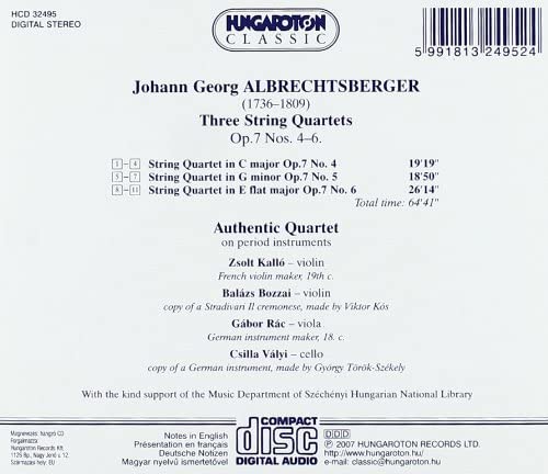 Albrechtsberger: Three String Quartets - slide-1