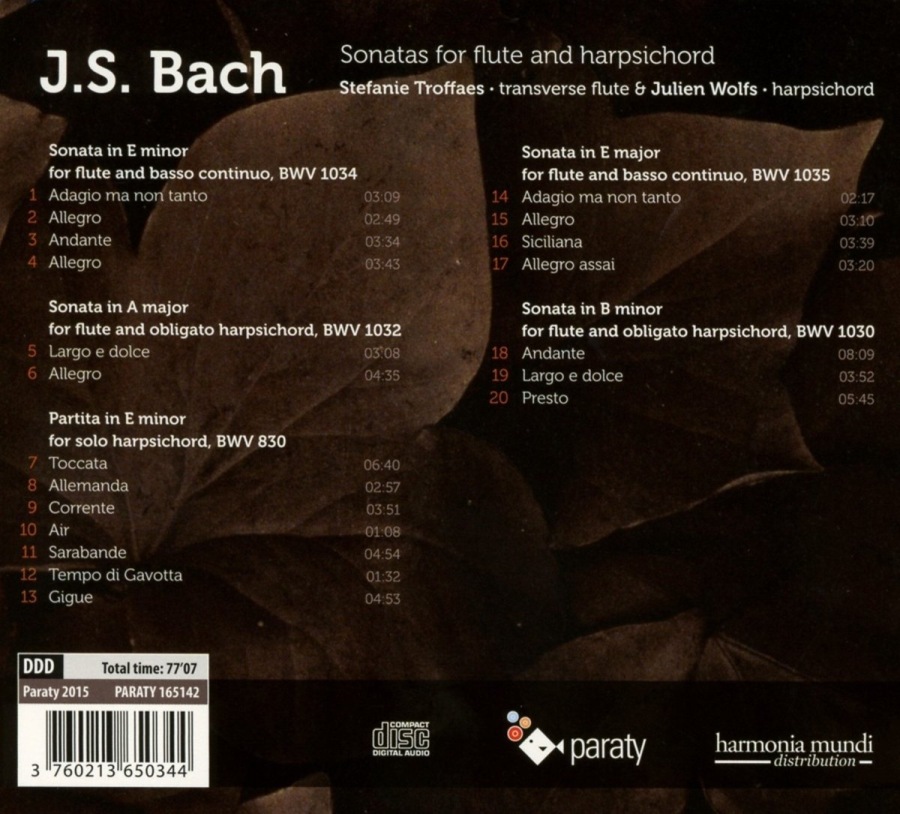 Bach: Sonatas for flute & harpsichord - slide-1