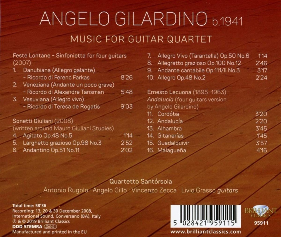 Gilardino: Music for Guitar Quartet - slide-1