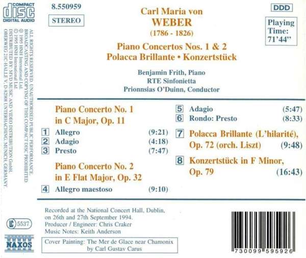 WEBER: Piano Concertos Nos. 1 and 2, Polacca brillante - slide-1