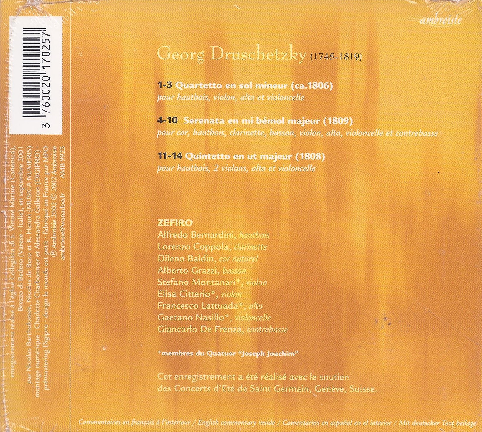Druschetzky: Oboe Quartetto, Serenata, Quintetto - slide-1