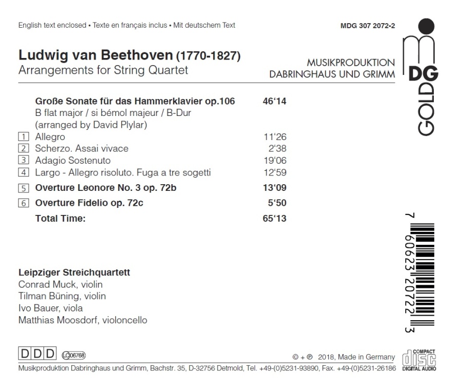Beethoven: Sonata op. 106; Overtures to Leonore & Fidelio - slide-1