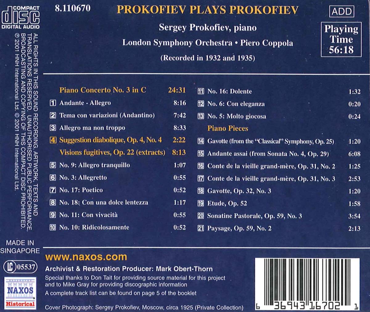 PROKOFIEV: Piano Concerto No. 3, Vision Fugitives - slide-1