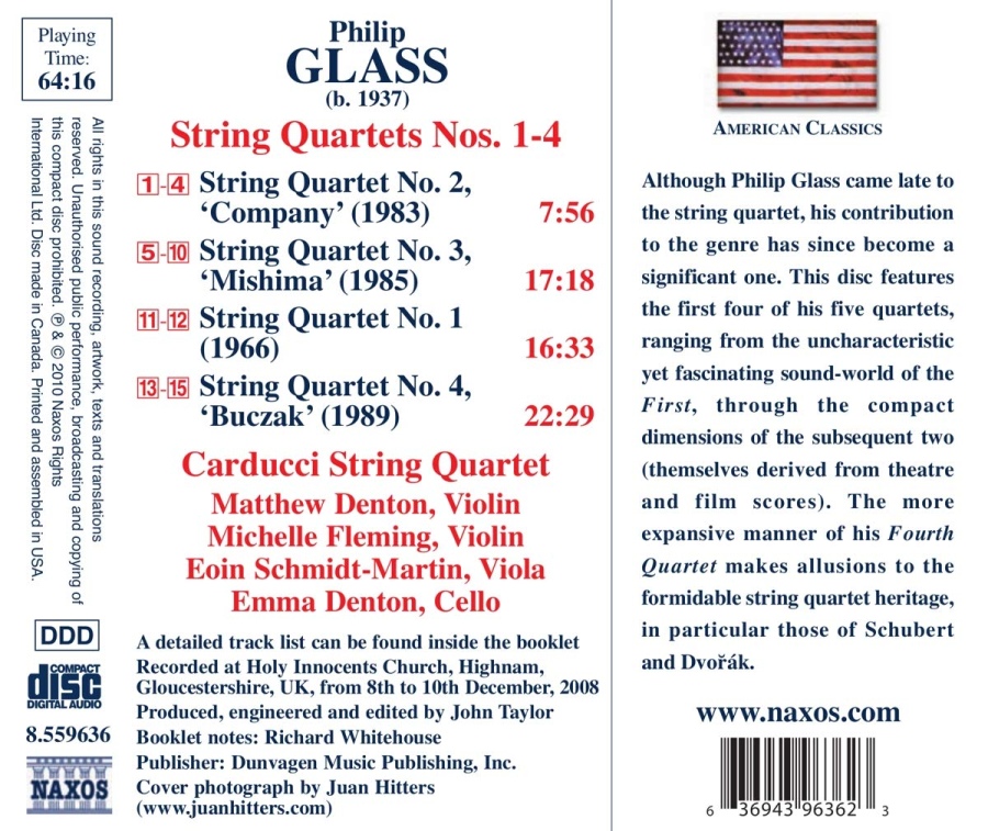 Glass: String Quartets Nos. 1-4 - slide-1