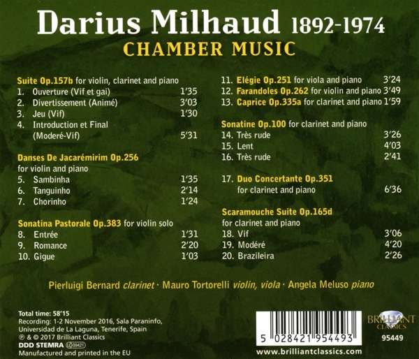 Milhaud: Chamber Music - slide-1