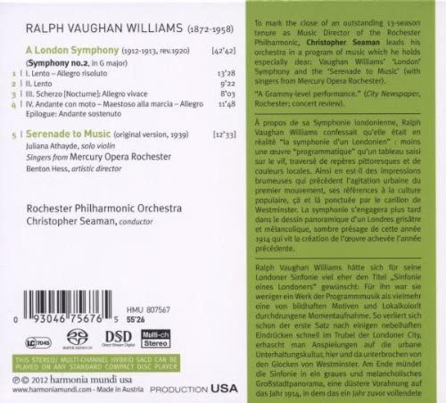 Vaughan Williams: Symphony No. 2 "London", Serenade to Music - slide-1