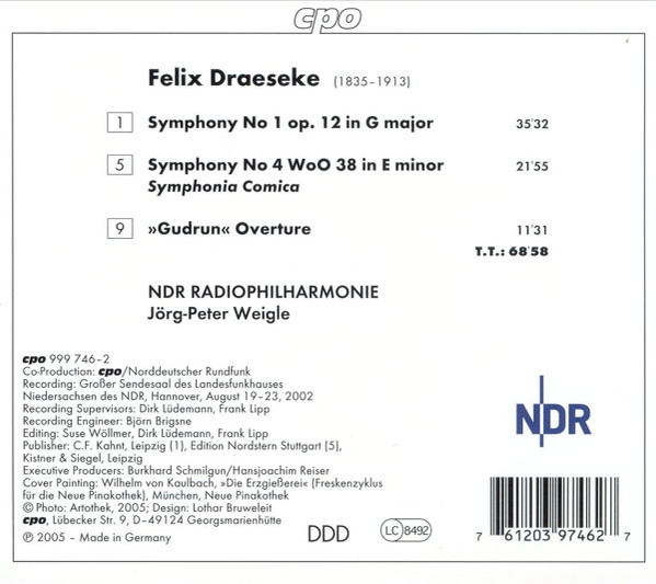 DRAESKE: Symphonies nos. 1 - 4 - slide-1