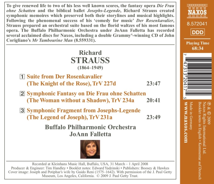 Strauss: Josephs-Legende, Der Rosenkavalier, Die Frau ohne Schatten - Orchestral Suites - slide-1
