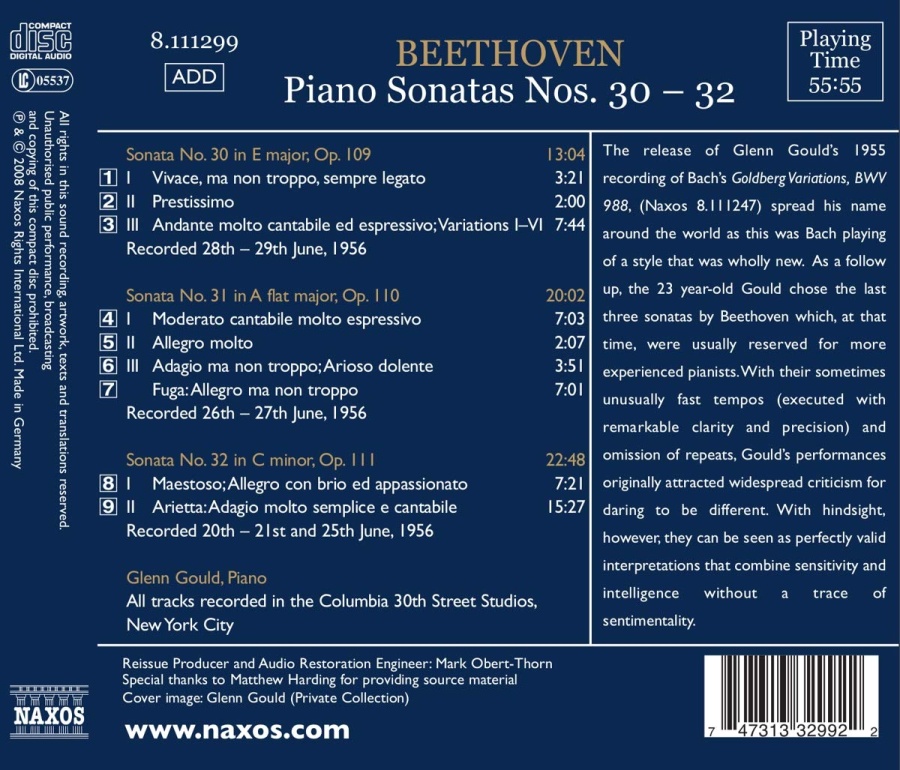 Beethoven: Piano Sonatas Nos. 30-32 (1956) - slide-1
