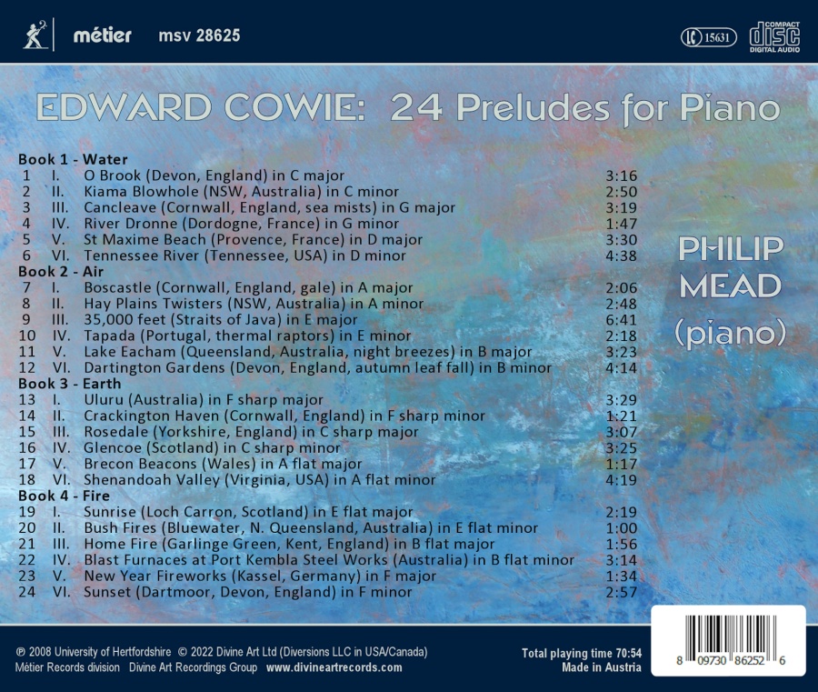 Cowie: 24 Preludes for Piano - slide-1