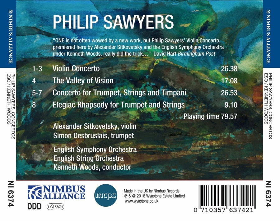 Sawyers: Violin Concerto; Concerto for Trumpet, Strings and Timpani - slide-1