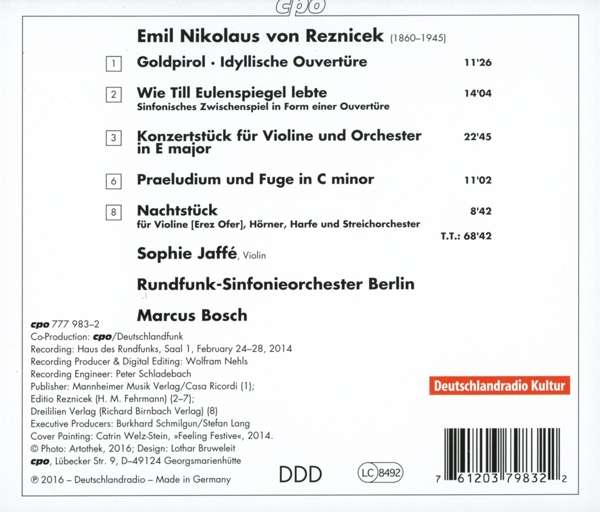 Reznicek: Konzertstück für Violine und Orchester Goldpirol Till Eulenspiegel - slide-1