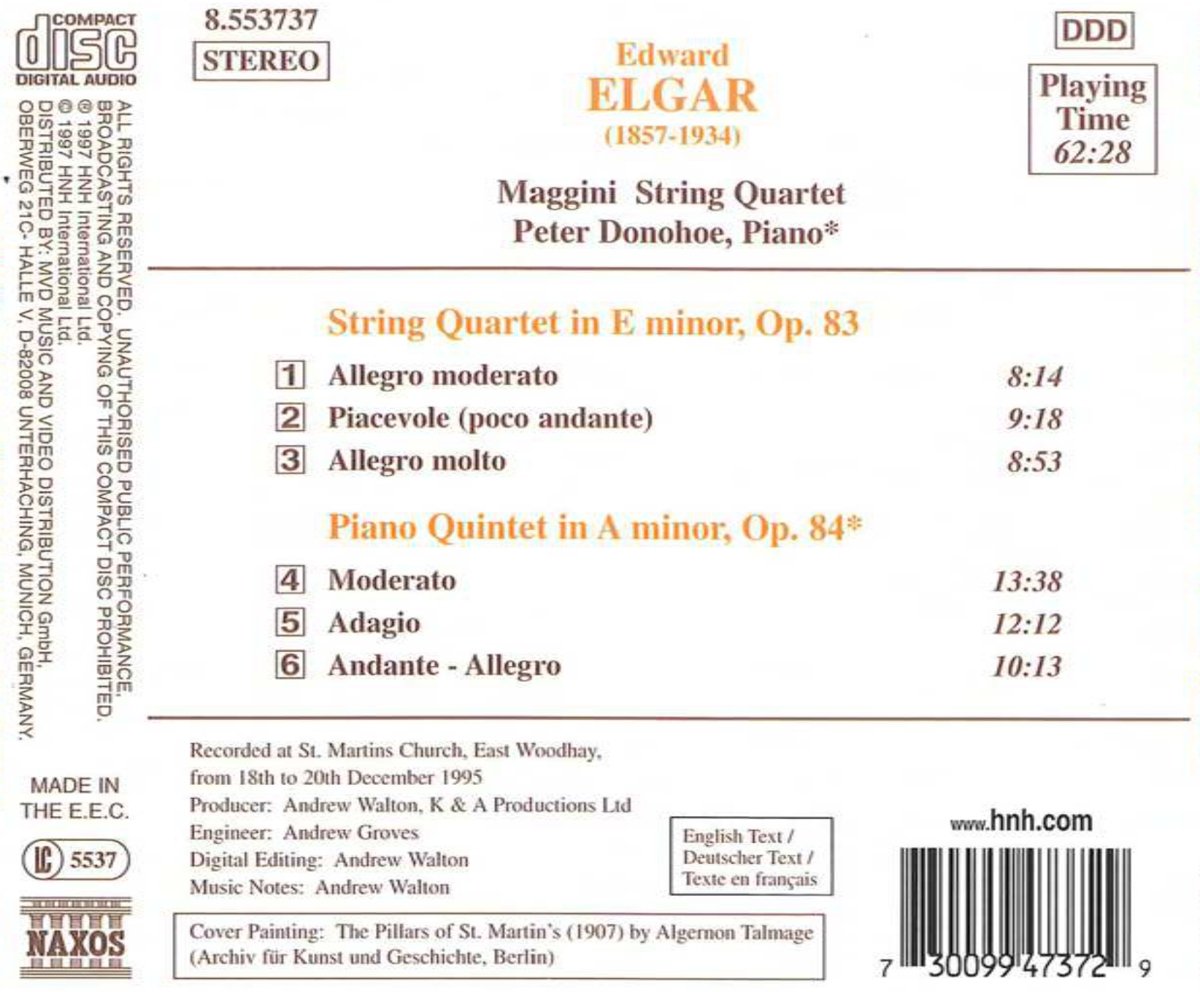 ELGAR: String Quartet, Piano Quintet - slide-1