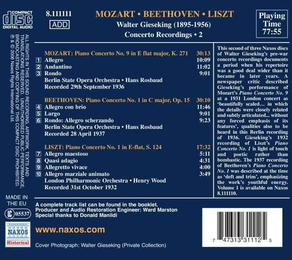 MOZART / BEETHOVEN / LISZT: Piano Concertos - slide-1