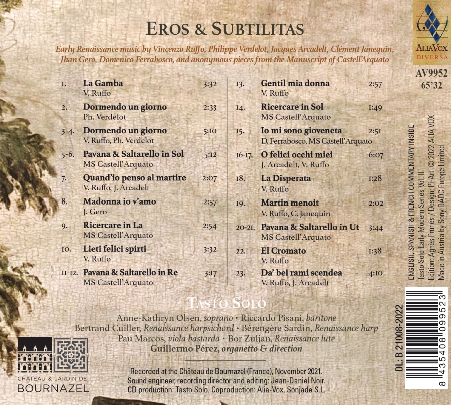 Eros et subtilitas - Capricci, Madrigali e Danze - slide-1