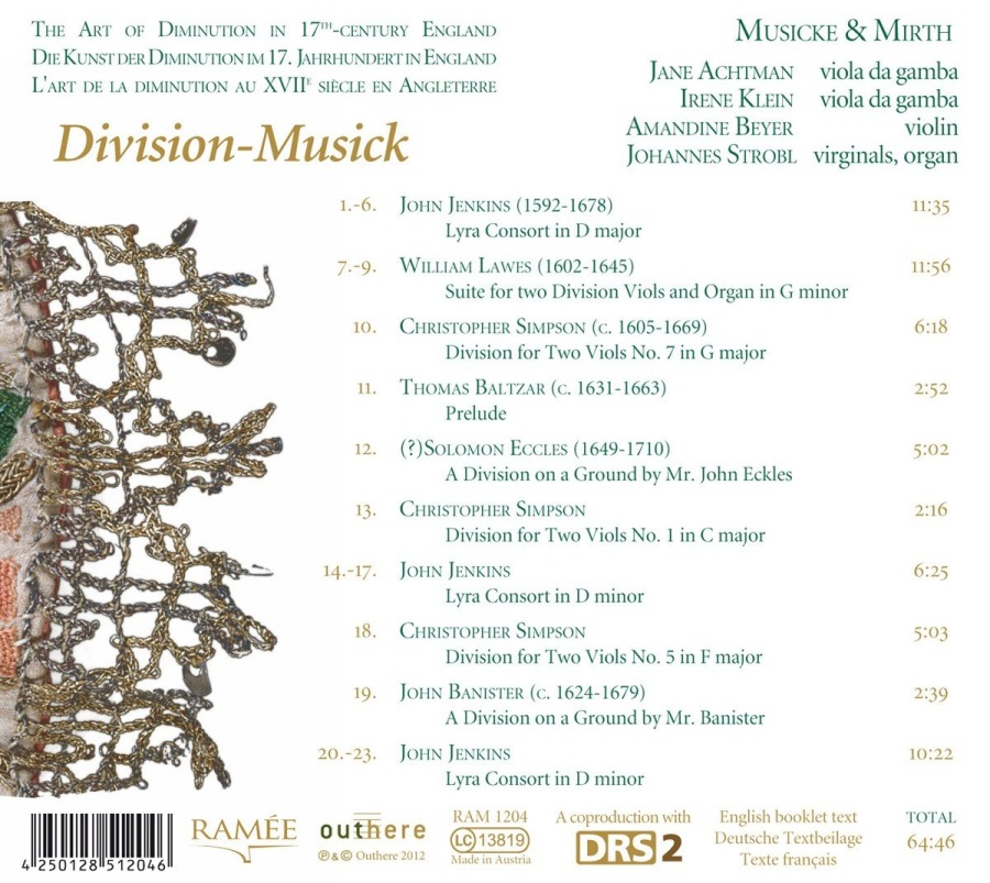 Division-Musick - The Art of Diminution in England in the 17th Century, Musicke & Mirth - slide-1