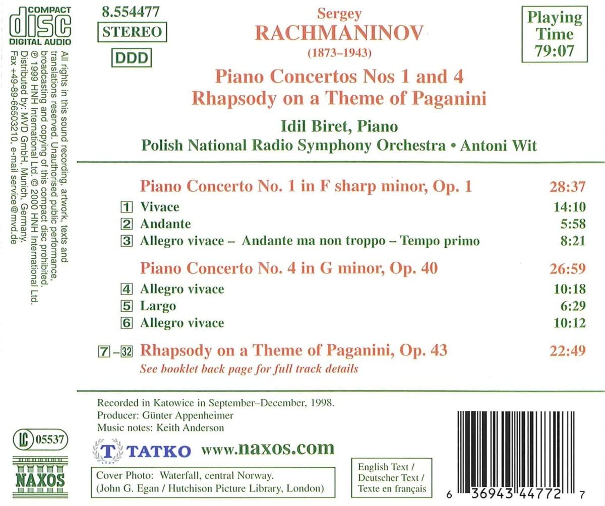 RACHMANINOV: Piano Concertos 1 & 4 - slide-1