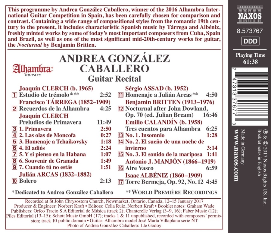 Gonzales Caballero: Guitar Recital - Clerch; Tarrega; Britten; Albeniz; ... - slide-1
