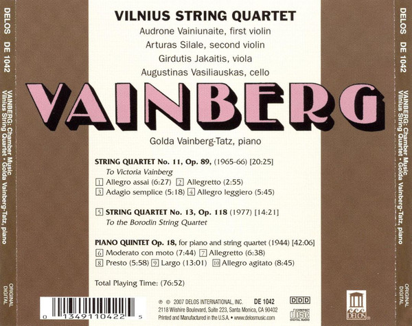 Weinberg: String Quartets Nos 11 & 13 - slide-1