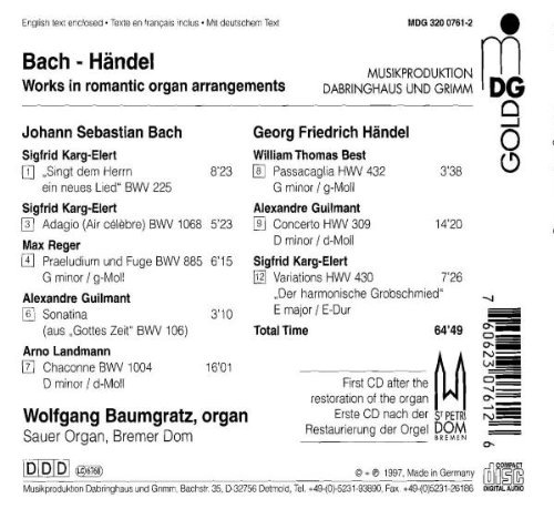 Bach & Händel - Romantic Organ Arrangements - slide-1